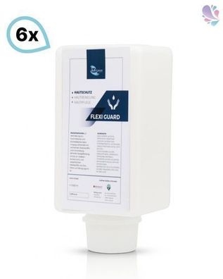 Hautschutzcreme siliconfrei Flexi Guard SET, 6 x 1.000 ml Vakuumflaschen