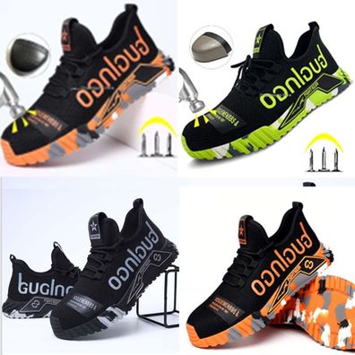 Neu Herren Arbeitsschuhe Stahlkappenschuhe Damen Atmungsaktiv Sicherheitsschuhe