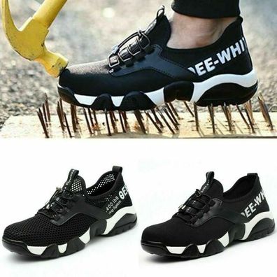 Arbeitsschuhe Sicherheitsschuhe Herren Stahlkappe Sportliche Atmungsaktiv