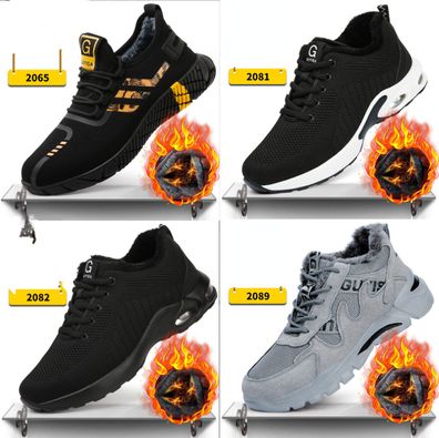 Winter Herren Stahlkap Arbeitsschuhe Leicht Schutzstiefel Sicherheitsschuhe