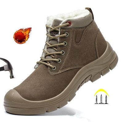 Herren Damen tahlkappen Arbeitsschuhe Warm Winterstiefel Sicherheitsschuhe 37-45