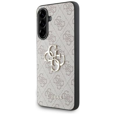 Hülle Galaxy A36 Guess Kunstleder rosa Muster Logo goldfarbig