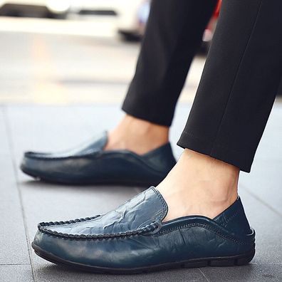 Manner Herbst Flache Halbschuhe Unterseite Kunstleder Casual Slip On Schuhe