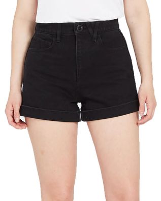 VOLCOM Women Short Weellow Denim black - Größe: 29