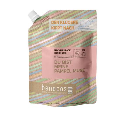 3x benecos benecosBIO Nachfüllbeutel 1000 ml Duschgel BIO-Pampelmuse - DU BIST