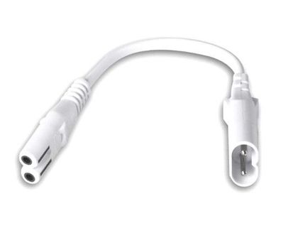 Verbinder Europa Netzkabel Eurokabel 15cm weiß Stromkabel Adapter LED Lichtleisten