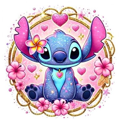 Tortenaufleger Lilo und Stitch Essbar Zuckermasse Tortenbild Deko + 4 Muffin 01