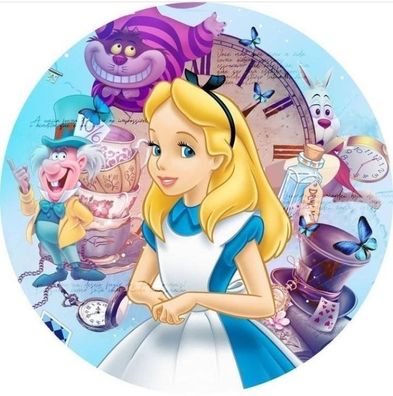 Tortenaufleger Prinzessin Essbar Zuckermasse Tortenbild Deko + 4 Muffin