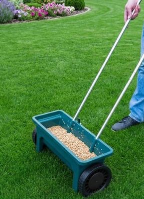 Streuwagen DELUXE Düngerstreuer Dünger Rasen Salz Saatgutstreuer Streuer Wagen