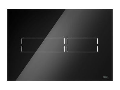 TECElux Mini WC-Betaetigungsplatte, Glas schwarz glaenzend 9240961