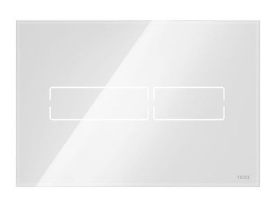 TECElux Mini WC-Betaetigungsplatte, Glas weiss glaenzend 9240960