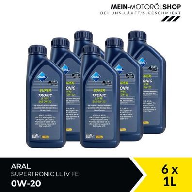 Aral SuperTronic LL IV FE 0W-20 6x1 Liter