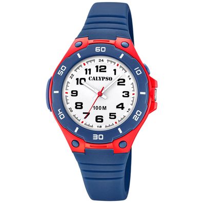 Calypso Kinder- und Jugenduhr Blau/Rot 10 bar K5758/1
