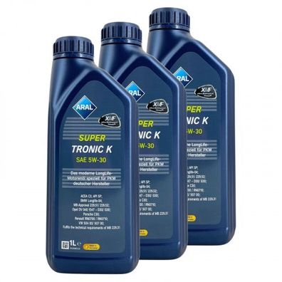Aral SuperTronic K 5W-30 3x1 Liter