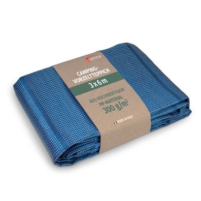Vorzeltteppich hellblau 300x400 cm [300g/m² PP] wetterfest Campingteppich Outdoor Zel