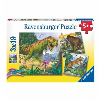 Ravensburger Ravensburger 9358 Puzzle Herrscher der Urzeit 3 X 49 Teile