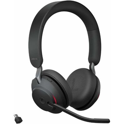 Jabra Headset, Evolve2 65 MS, Duo, USB C, Bluetooth® 5.0, schwarz