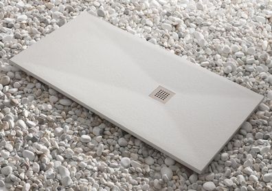 XXL Duschwanne Übergröße 9 Farben z.B. weiss Steinoptik flache Duschtasse Mineralguss