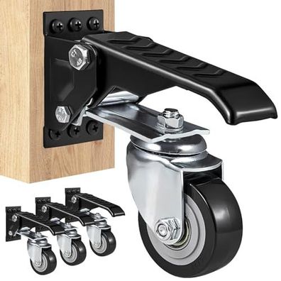 VEVOR Lenkrollen Set 3 Stéck Werkbank bis 74,8 kg Möbelrollen mit Bremse