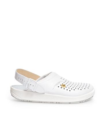 ABEBA 5300 ESD Clogs Pantoletten Gummisohle Unisex Arbeitsschuhe weiß 40