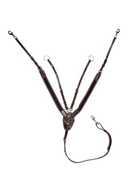 HKM Vorderzeug 6845 Braun One Size mit Martingal und Elastikeinsatz