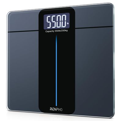 RENPHO Personenwaage digital bis 250 kg 33 x 30 cm LED Anzeige 50 g
