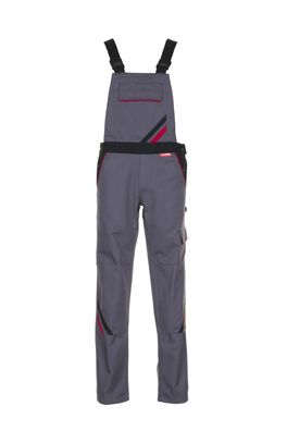 Planam Highline Damen-Latzhose Schiefer Schwarz Rot Größe 54