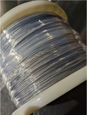 Edelstahl Drahtseil 3mm 100m 7x7 vinylbeschichtet 517kg mit 100 Klemmen