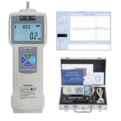 Baoshishan Digitaler Kraftmesser 50 N Push Pull Messgerät mit USB RS232