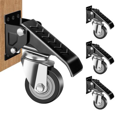 VonLux Schwerlast Lenkrollen 65mm 300kg 4er Set absenkbar 360 Grad