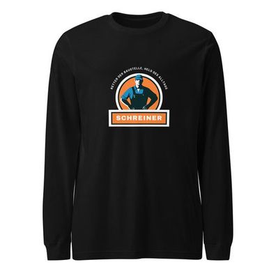Langärmeliges Unisex-T-Shirt für Schreiner - Retter der Baustelle, Held des Alltags