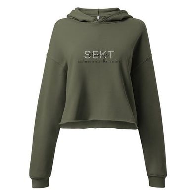 Crop-Hoodie "SEKT Orange - Nüchtern erträgt das ja keiner"