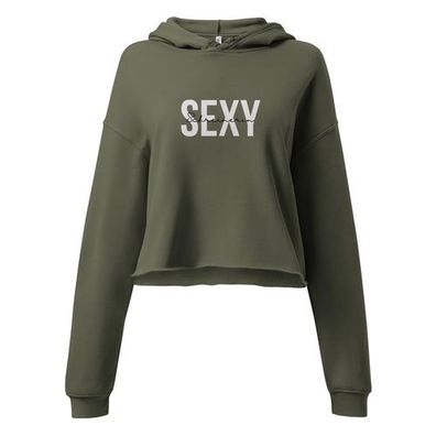 Crop-Hoodie Geschenkidee für Schreinerin "Sexy Schreinerin"