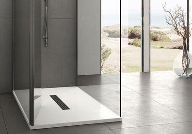 Duschwanne Duschtasse Mineralguss 3 cm hoch verschiedene Größen, barrierefrei