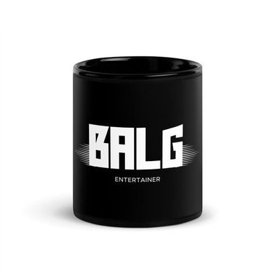 Schwarze glänzende Tasse "Balg Entertainer - für die moderne Eltern"