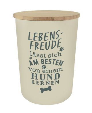 Personalisierte Futterdose, Vorratsdose f. Katzen u. Hunde- Lebensfreude