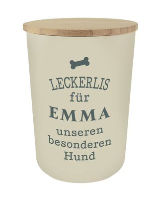 Personalisierte Futterdose, Vorratsdose Leckerlidose- Emma