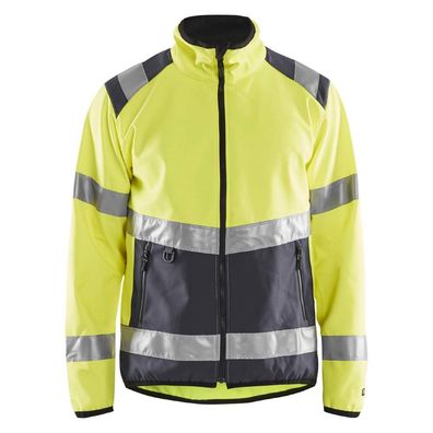 BLßKLßDER Softshell Jacke High Vis Gelb Mittelgrau Größe M
