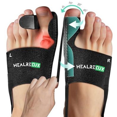 Healrecux Ballenzeh-Korrektor verstellbare Hallux Valgus Schiene Tag Nacht
