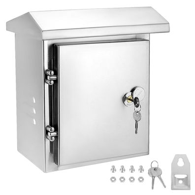 QWORK Verteilerkasten Edelstahl 304 wasserdicht 32x25x16 cm Wandmontage