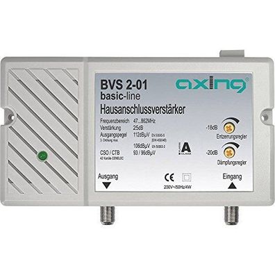 Axing BVS 2-01 Hausanschlussverstärker 25 dB 47-862 MHz ohne Réckkanal