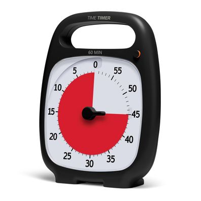 Time Timer PLUS 60 Minuten visueller Analog-Timer mit Alarm, geräuschlos