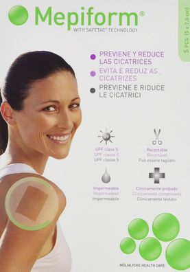 Mepiform Silikonpflaster zur Narbenbehandlung 5 x 7,5 cm 5 Stéck