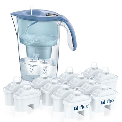 LAICA Stream Line Filterkanne 2,3 l Blau mit 13 Bi-Flux-Filtern