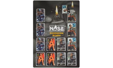 Benzin-Feuerzeug "Biker Girl"12er Stand-Display