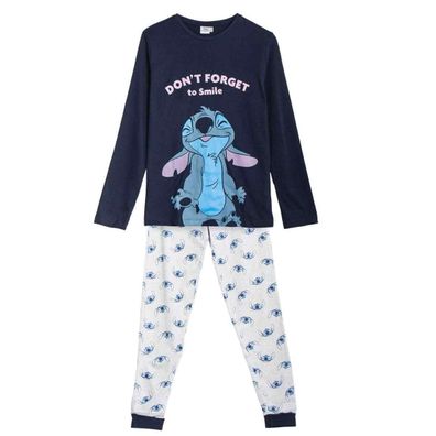 Disney Lilo & Stitch Long Pyjama für Erwachsene bequemer Schlafanzug