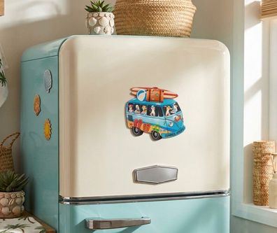 Kühlschrankmagnet "Möwen-Roadtrip" - Maritimer VW-Bus