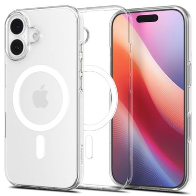 Spigen Liquid Crystal Mag Case kompatibel mit iPhone 17 – Transparent / Weiß