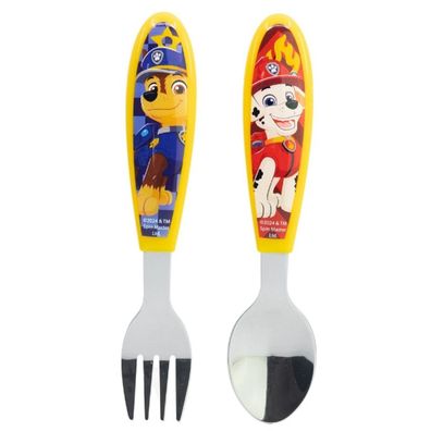 Paw Patrol Kinderbesteck Set 2-teilig – Löffel & Gabel mit Motivgriffen