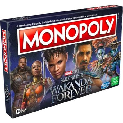 Marvel Black Panther Wakanda Forever Monopoly Brettspiel für 2 bis 6 Spieler